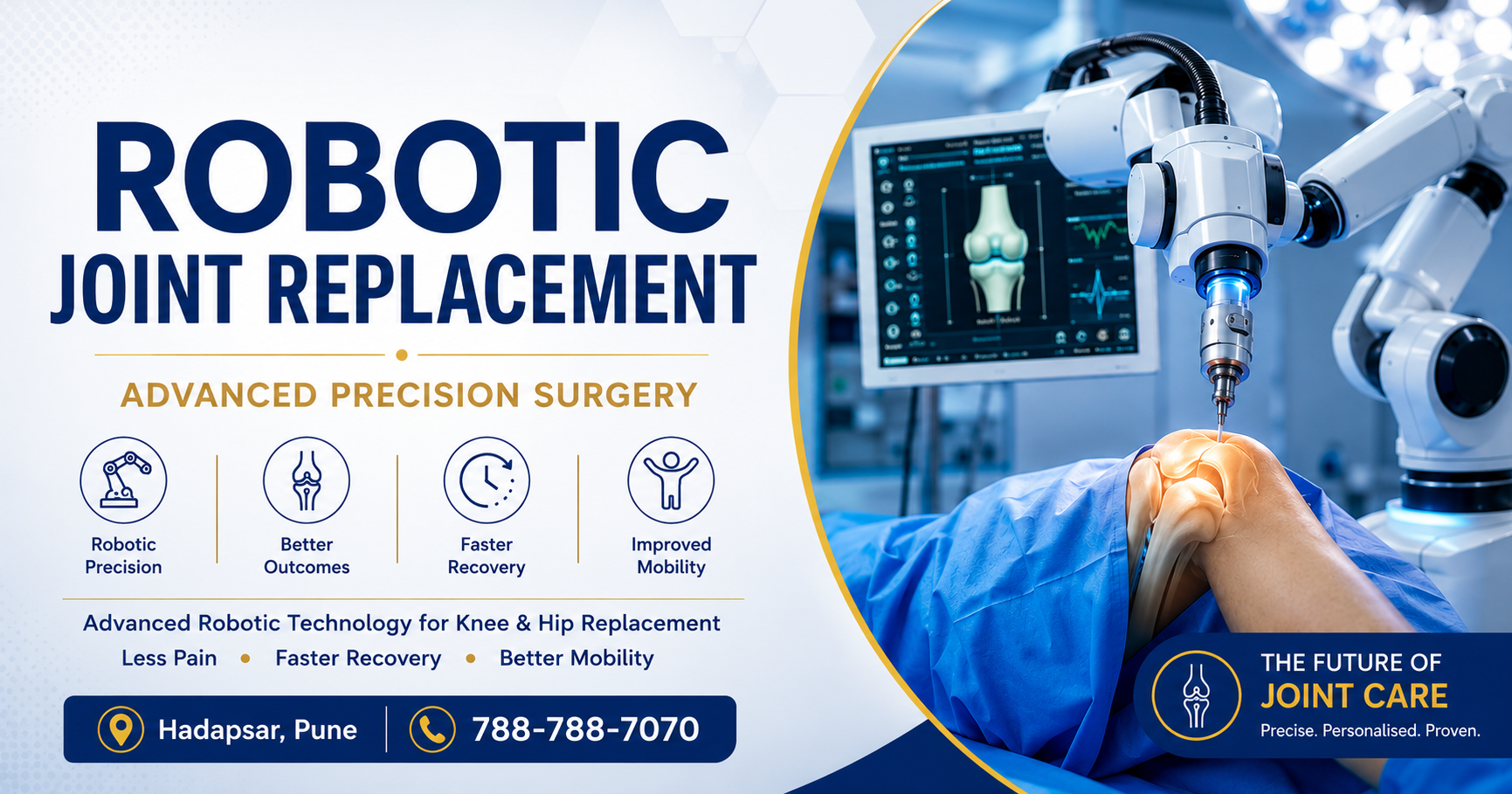 Robotic Joint Replacement in Hadapsar, Pune – Advanced Precision Surgery at Villoo Poonawalla Memorial Hospital